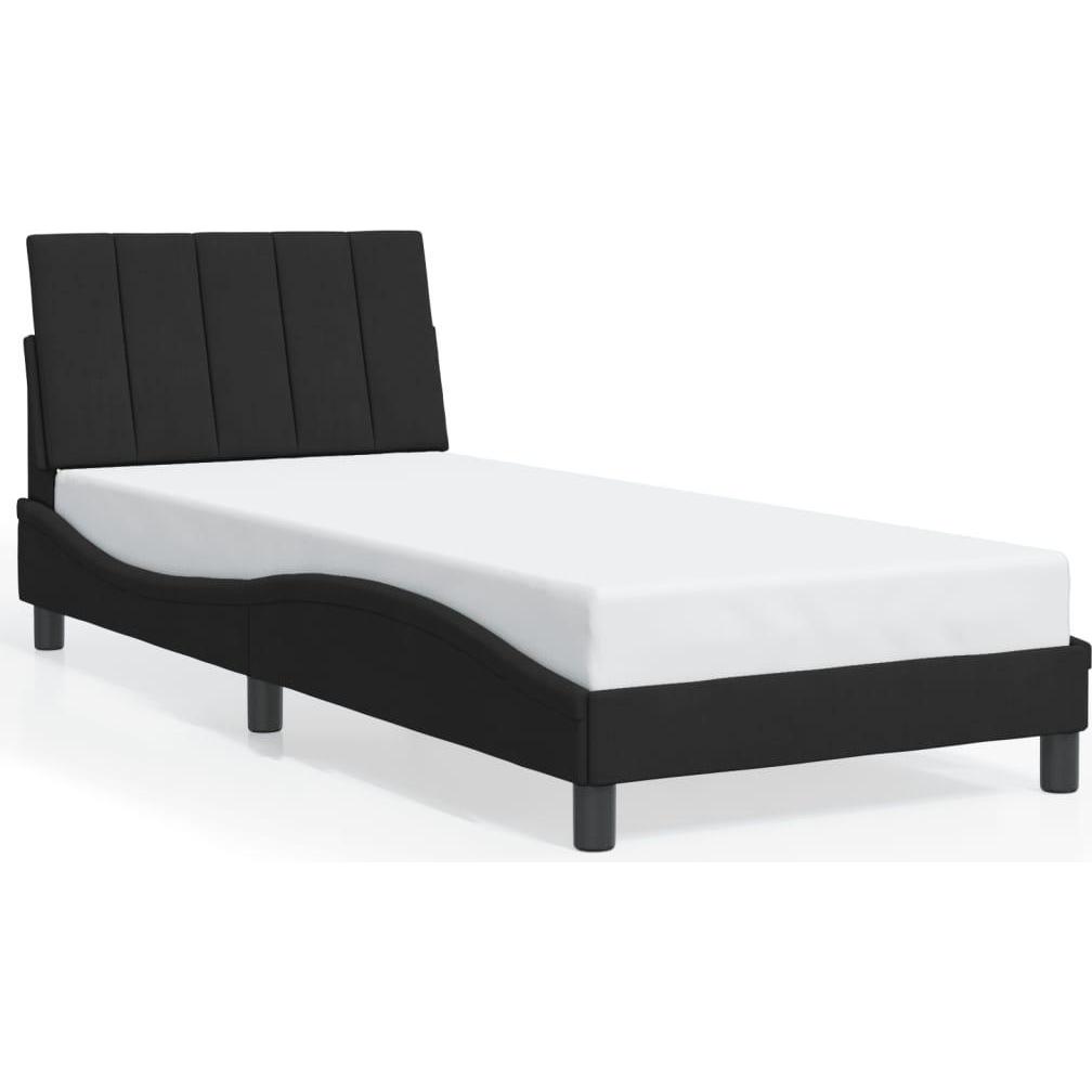 VidaXL, Bett, Bettgestell mit Kopfteil Samt (100 x 200 cm)