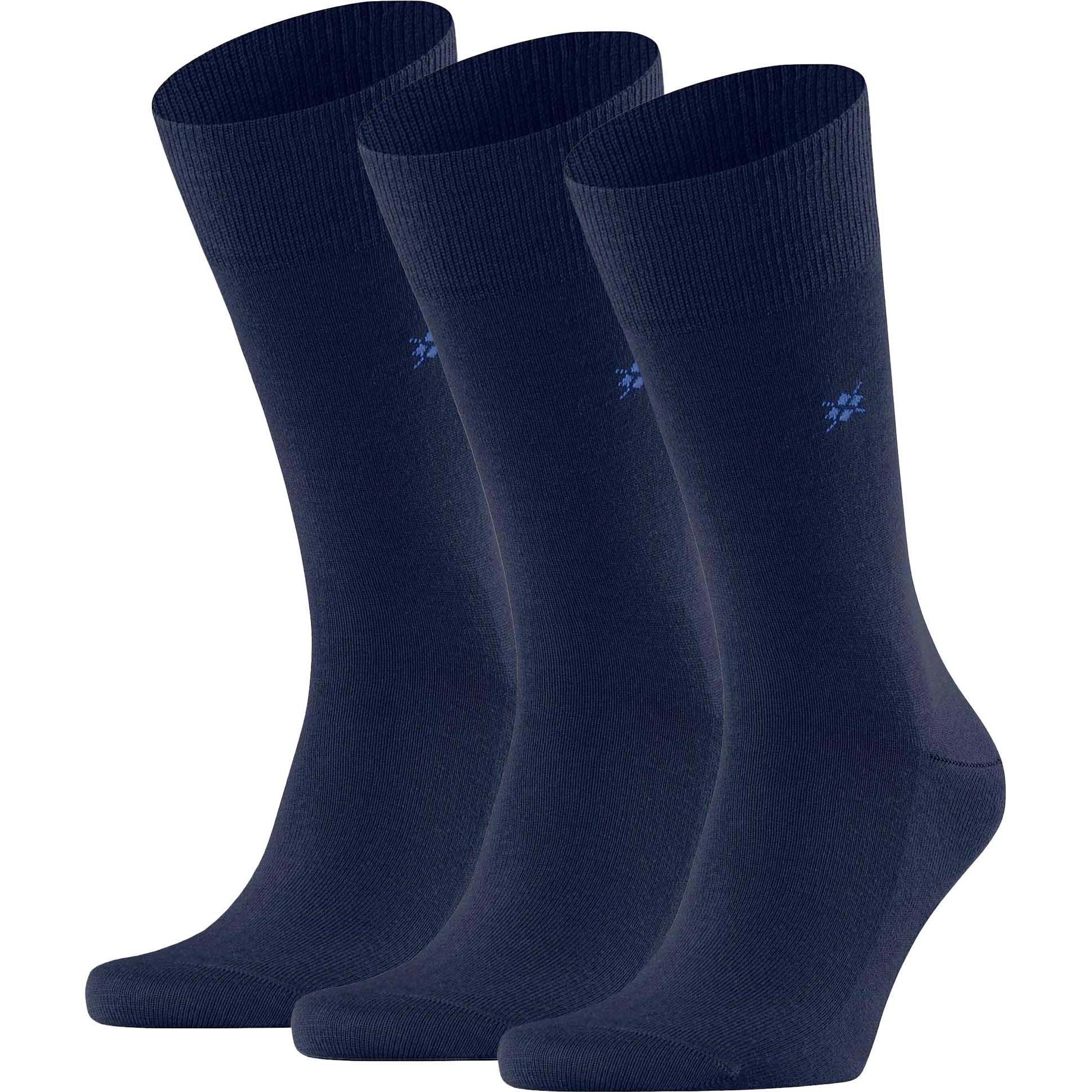Burlington, Herren, Socken, Socken Casual Bequem sitzend, Blau, (3er Pack, 40 - 46)