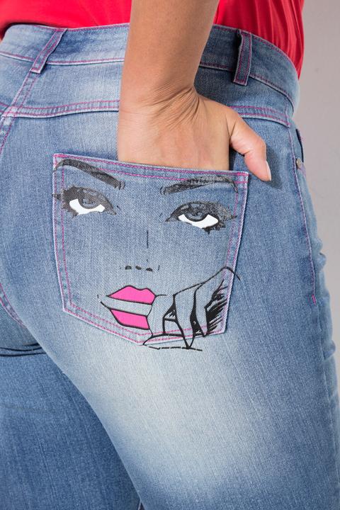 Image du produit Angel of Style 7/8-Jeans Claire, Frauendruck, 5-Pocket (54)