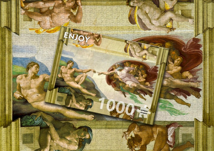 Immagine prodotto Enjoy Puzzle ENJOY-1383 - Michelangelo Buonarroti: La creazione di Adamo, puzzle, 1000 pezzi (1000 pezzi)