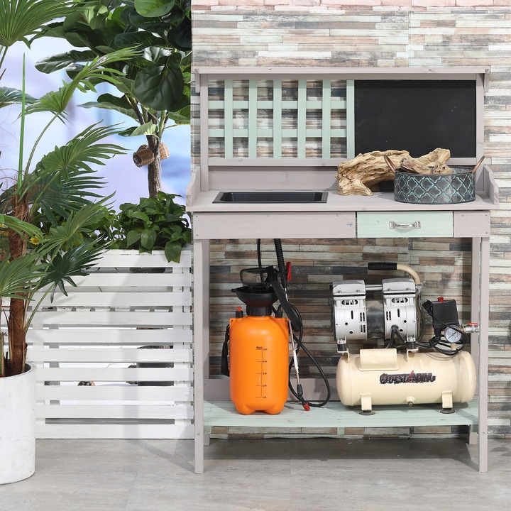 Produktbild Homcom Pflanztisch mit Schublade und Wanne