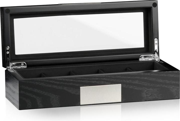 Produktbild Heisse & Söhne Uhrenbox Monteray 5 Esche - Schwarz Seidenmatt