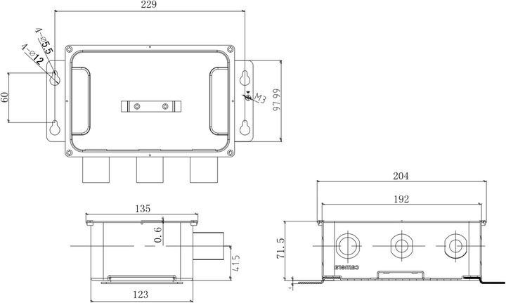 Produktbild Hikvision DS-1284ZJ-M Edelstahl Montagebox (Wandhalterung)