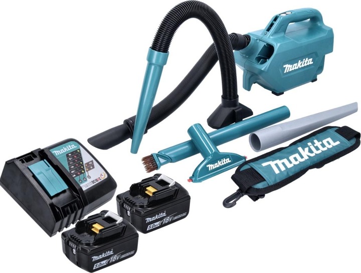 Immagine prodotto Makita DCL 184 RT Batteria hoover 18 V 54 mbar 0,5 l + 2x batteria 5,0 Ah + caricabatterie
