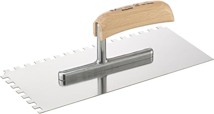 Actual product image Magni Smoothing trowel 280x130mm serrated 8x8mm stainless FORTIS Bau (28 cm)