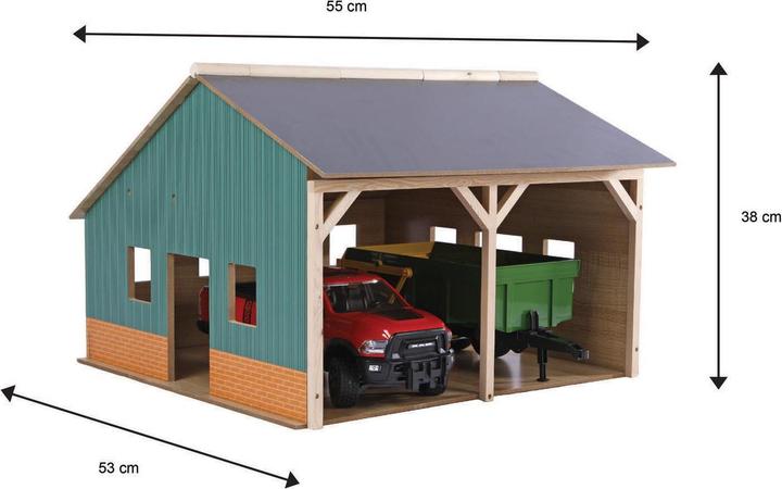 Actual product image Kids Globe Farming Shed for 2 tractors