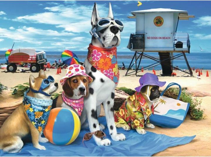 Produktbild Ravensburger 100 Stk. - Hunde am Strand (100 Teile)