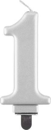 GoDan B&C candela 1 argento metallizzato 8,0 cm (1 pz.)