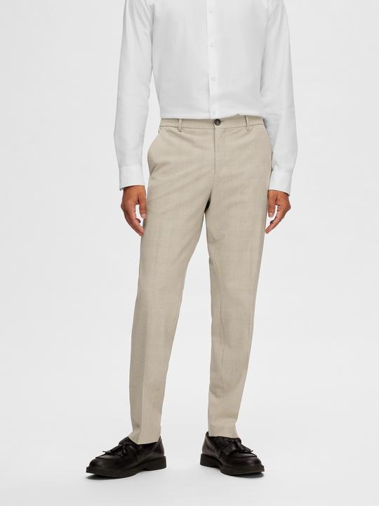 Actual product image Selected Slim fit checked suit trousers (56)