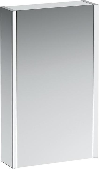 Actual product image Laufen Running Frame 25 mirror cabinet, lighting vertical, ambience light, 750x450, stop right (75 x 21 x 45 cm)
