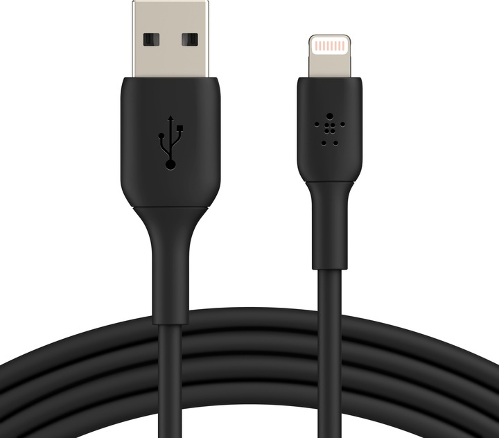 Produktbild Belkin BOOST CHARGE LIGHTNING AUF USB-A-KABEL, 2M, Schwarz (2 m, USB 2.0)