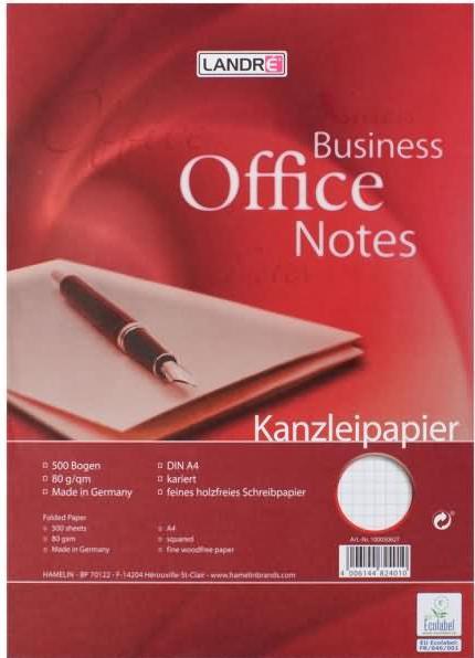 Actual product image Landré Office A4 foolscap (A4, Checked, No binding)