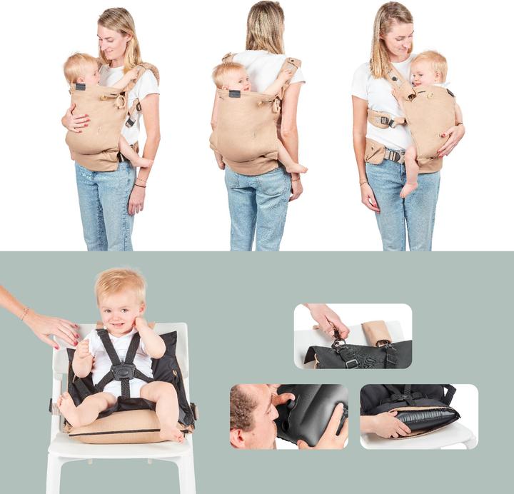 Actual product image Babymoov Moov & Boost adaptable baby carrier - Hazelnut beige