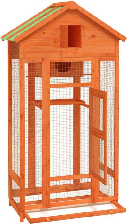 Image du produit VidaXL Voliere Braun 91,5x53x170 cm Massivholz Kiefer