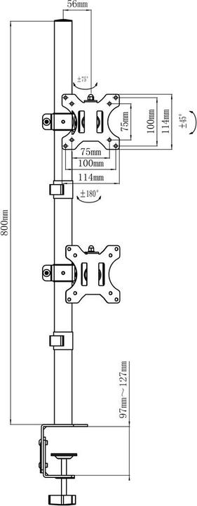Actual product image Maclean TV Mount 13-27 inches MC-966 (Table, 27", 9 kg)