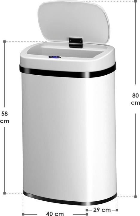 Image du produit Juskys Poubelle automatique avec capteur (50 l)