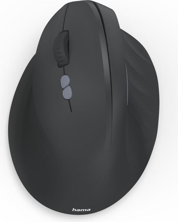Actual product image Hama Vertikale, ergonomische Linkshänder-Maus „EWM-500L“, Funk, 7 Tasten,Schwarz (Wireless)