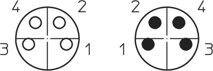 Lutronic 1056 Cavo di collegamento sensore/attuatore M8 0,60 m Numero di poli: 4 1 pz.