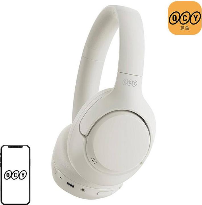 Image du produit QCY Słuchawki bezprzewodowe H3 (białe) (ANC, 60 h, Sans fil)