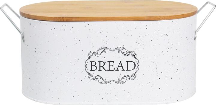 Actual product image neuetischkultur Bread Box Storage Tins Set of 4 Country House White