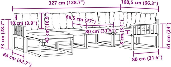 Produktbild vidaXL Outdoor-Sofagarnitur