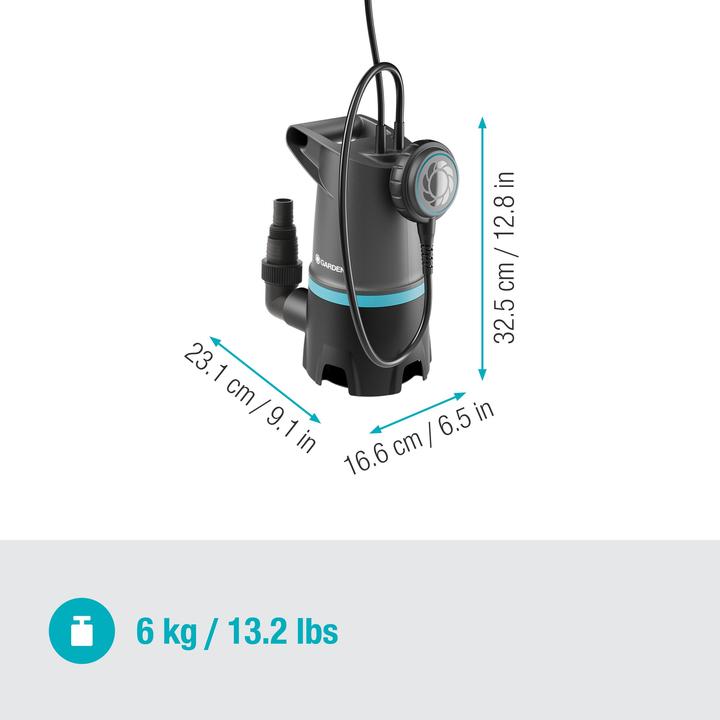 Produktbild Gardena Schmutzwasser-Tauchpumpe 20000 BASIC (Schmutzwasserpumpe)