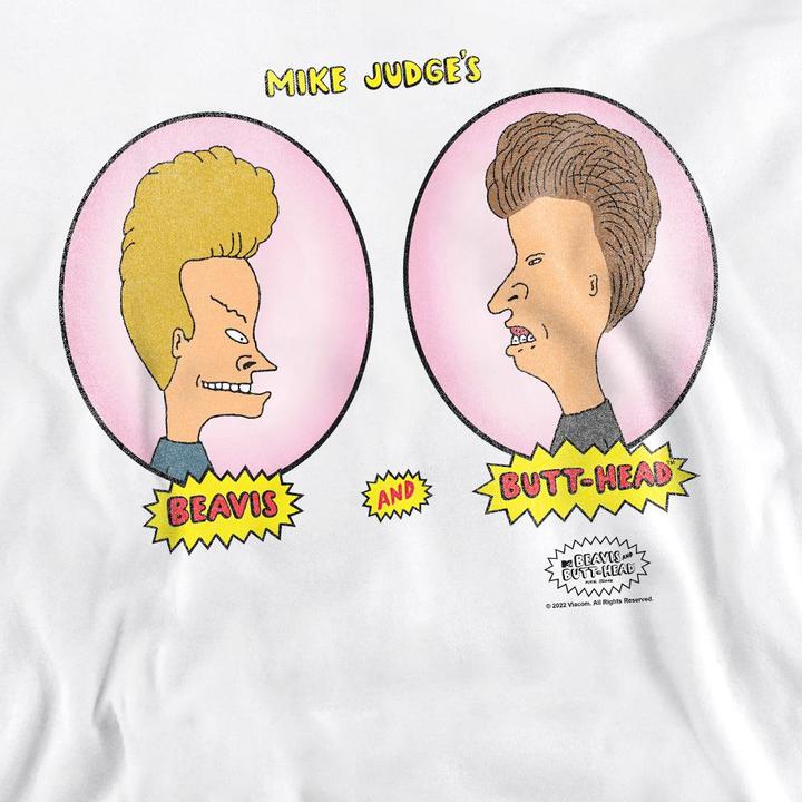Immagine prodotto Beavis and Butthead Heads In Ovals Felpa Adulto Unisex (XL)