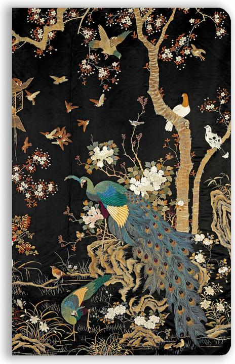 Actual product image Ashmolean Museum: Embroidered Hanging with Peacock (Soft Touch Journal) (Lined, Soft cover)