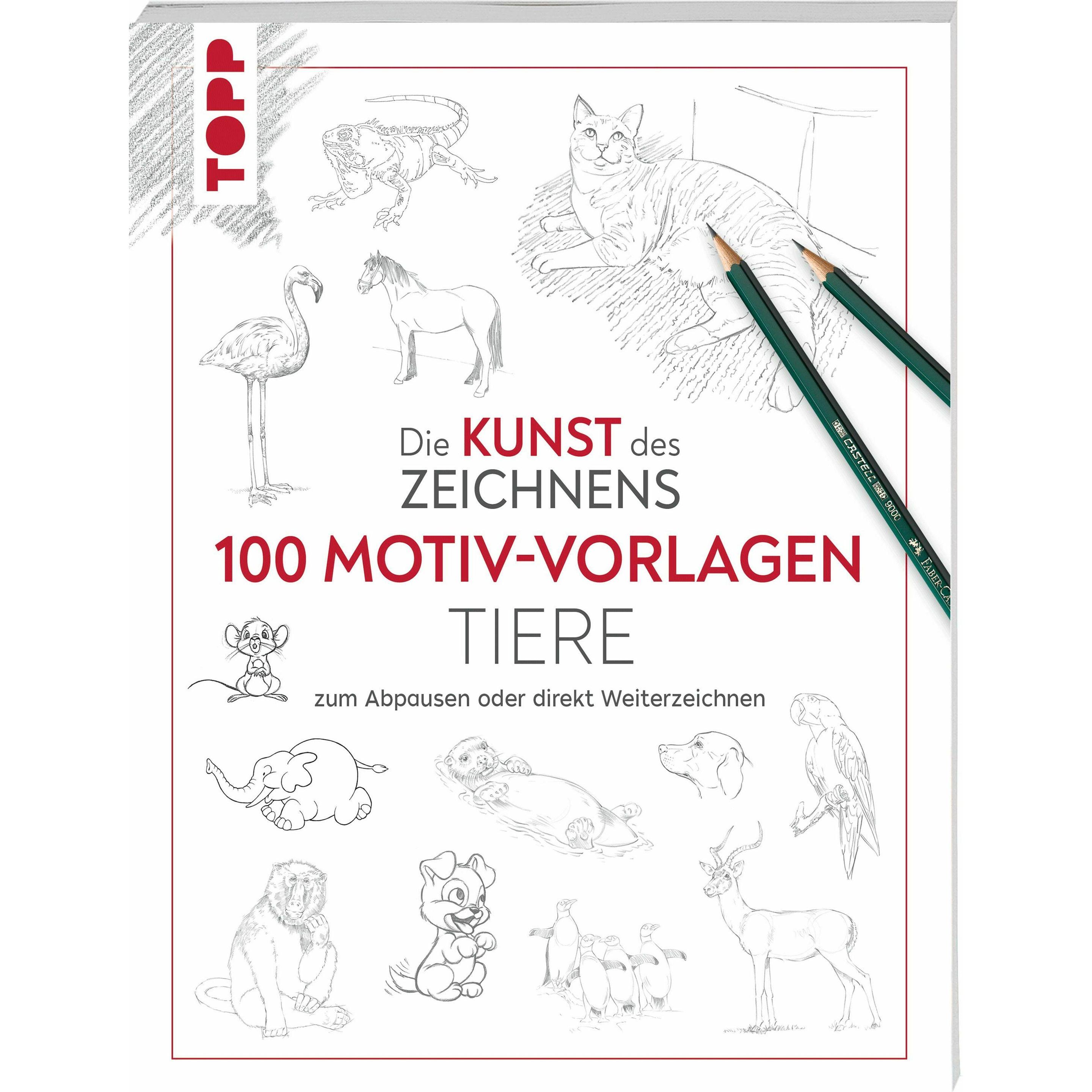 Frech Kunst des Zeichnens 100 Motiv-Vorlagen Tiere