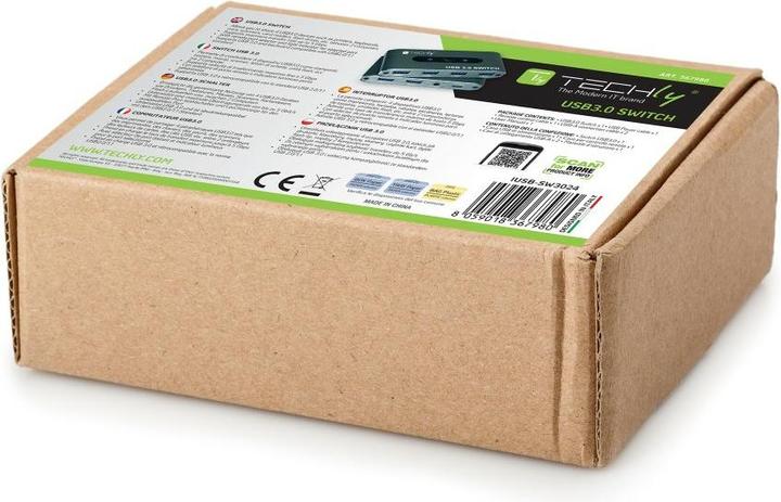Image du produit Techly Commutateur USB 3.0 2 entrées 4 sorties