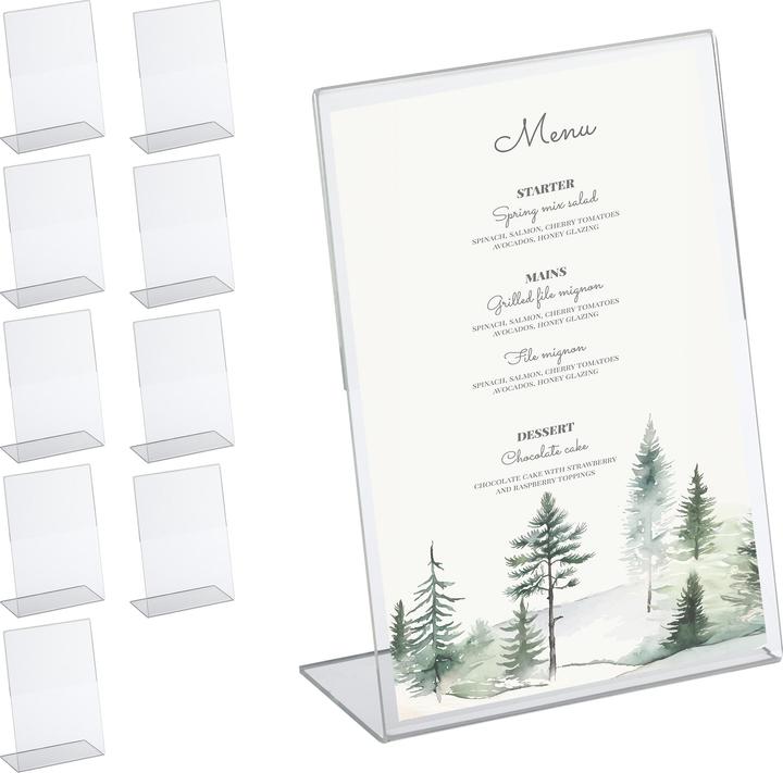 Image du produit Relaxdays 10x Présentoir de table (A5)