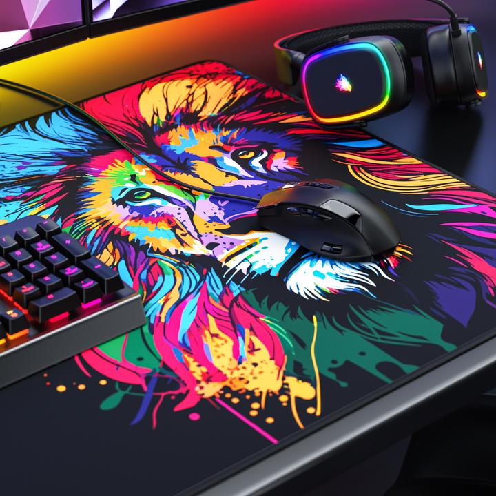 Produktbild Titanwolf Gaming Mauspad, XXXL Speed Mausmatte 1200 x 600 mm, Geschwindigkeit & Präzision, Colour Lion (XXL)