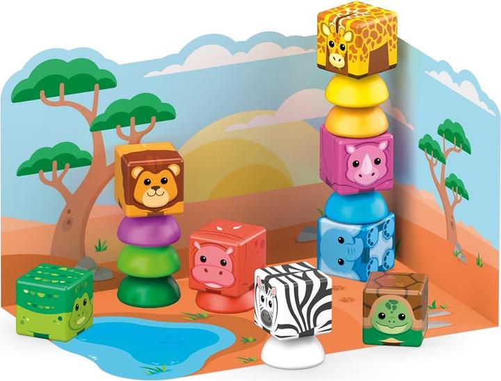 Actual product image Geomag Magicube Blocks Stacking Safari 16 Teile
