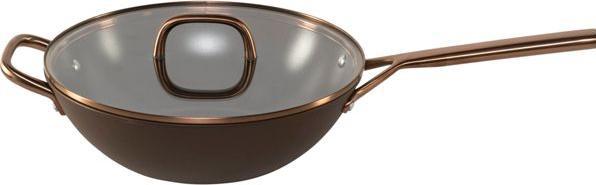 Actual product image Zwilling Milano Wok mit Glasdeckel 30cm Braun (Aluminium, Stainless steel)