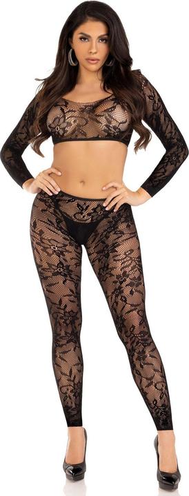 Actual product image Leg Avenue Set Aus Kurzem Oberteil Und Strumpfhose (One size)