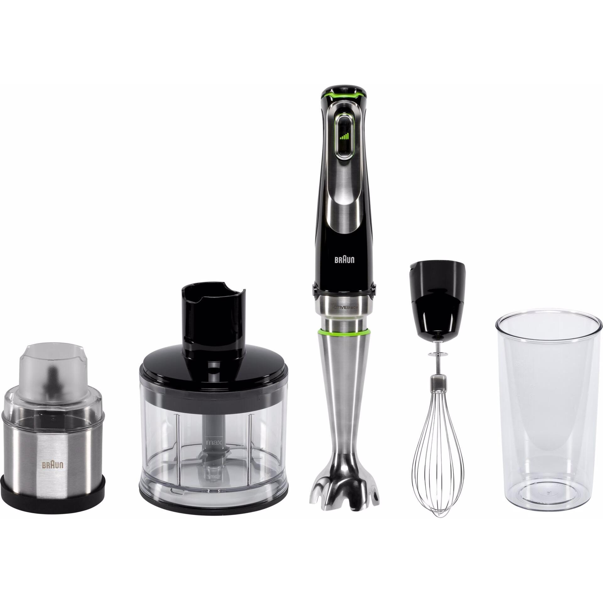 Braun MQ 9138 XI, Stabmixer, Schwarz, Silber
