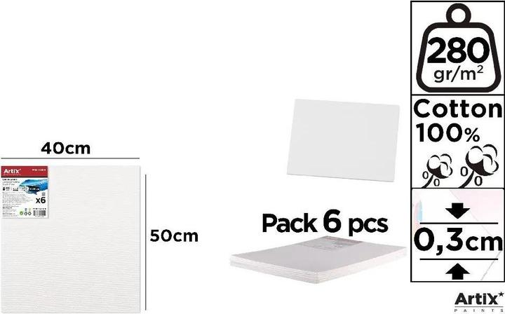 Image du produit Artix Malkarton 40x50x0,3cm 280G/m2 (6 Stk) (40 x 50 cm)