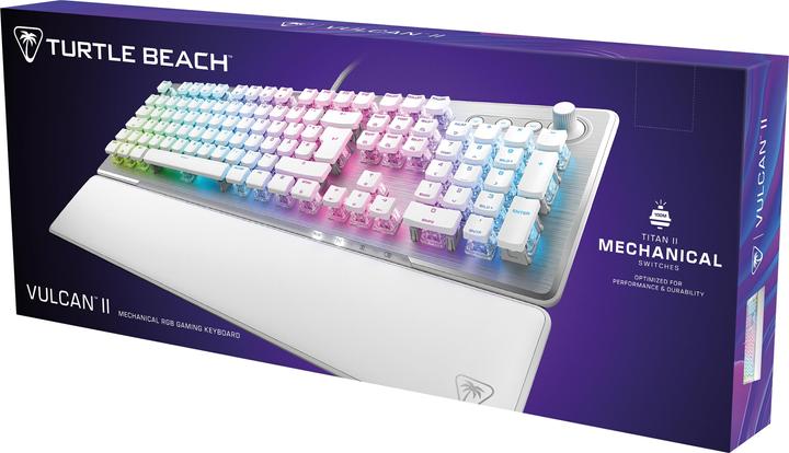 Actual product image Turtle Beach - Clavier de jeu mécanique RGB Filaire Vulcan II Blanc - Disposition Azerty FR (FR, Cable)