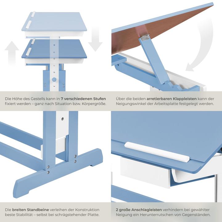 Produktbild tectake Schreibtisch (109 x 55 x 94 cm)