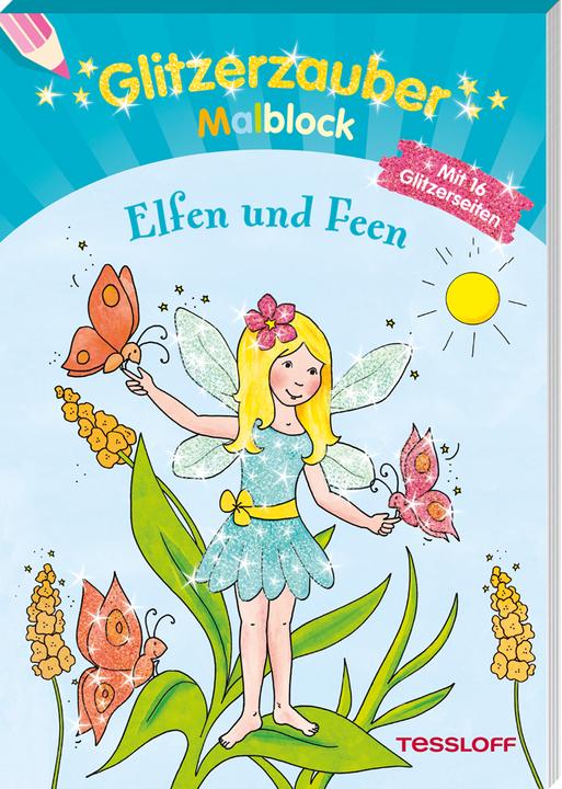 Produktbild Tessloff Glitzerzauber-Malblock Elfen und Feen