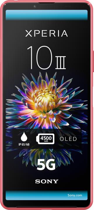 Image du produit Sony Xperia 10 III (128 Go, Pink, 6", Double SIM hybride, 5G)
