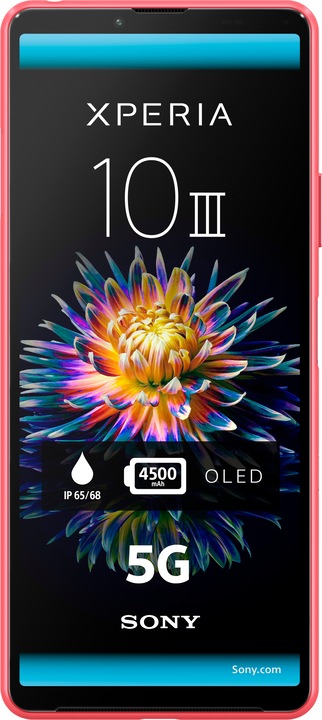 Image du produit Sony Xperia 10 III (128 Go, Pink, 6", Double SIM hybride, 12 Mpx, 5G)