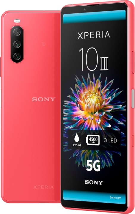 Sony Xperia 10 III (128 Go, Pink, 6", Double SIM hybride, 12 Mpx, 5G)