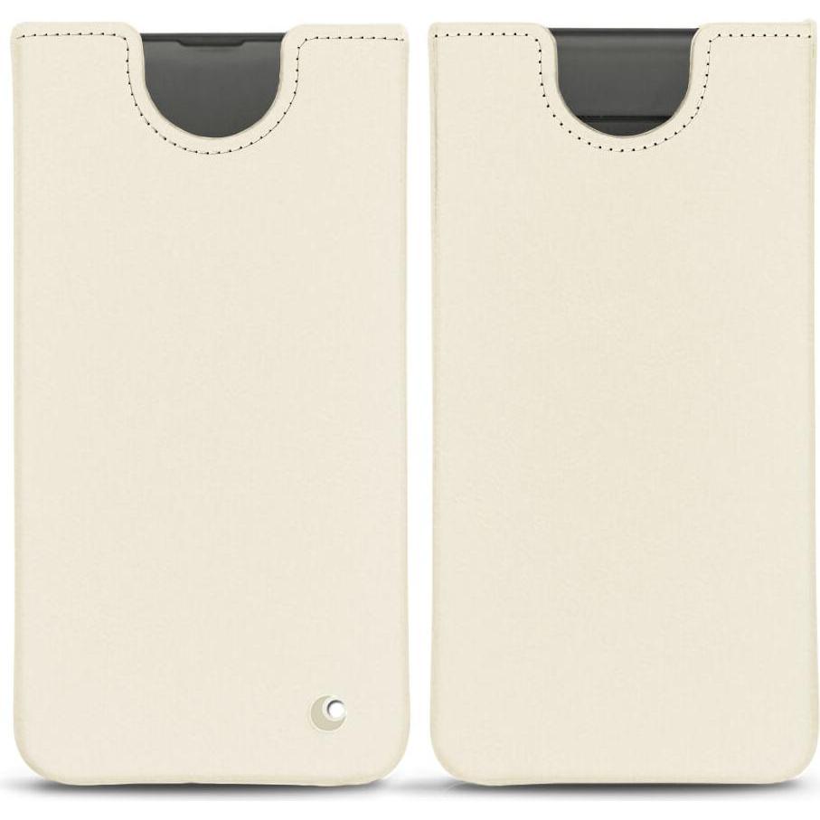 Noreve Lederschutzhülle (Samsung Galaxy S10+), Smartphone Hülle, Weiss