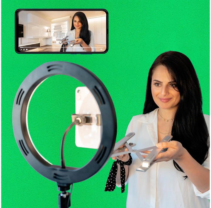 Actual product image 4smarts LoomiPod XL with Green Screen (Ring light)