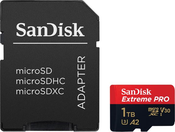 Actual product image SANDISK Extreme PRO UHS-I V30 (1000 GB, microSDXC, U3, UHS-I)