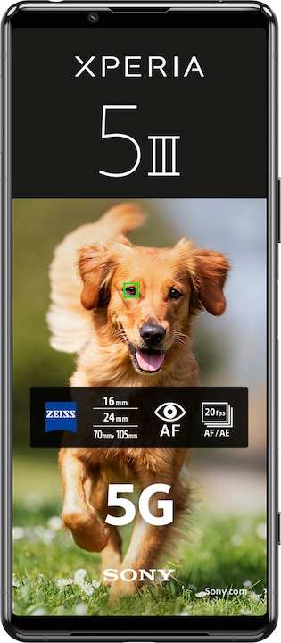 Actual product image Sony Xperia 5 III (128 GB, Black, 6.10", Hybrid Dual SIM, 12 Mpx, 5G)
