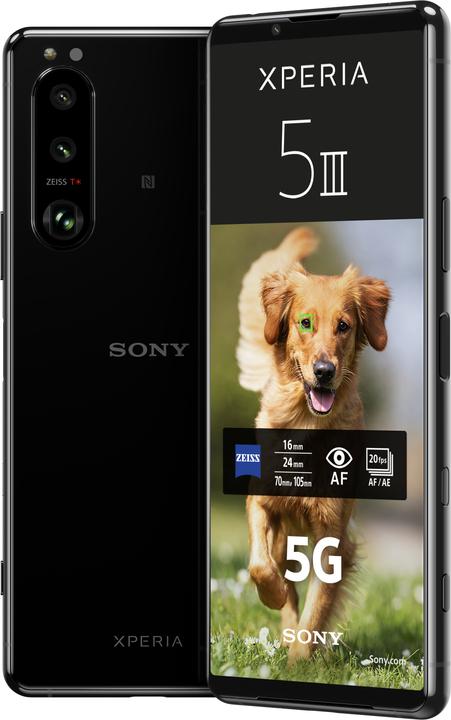 Produktbild Sony Xperia 5 III (128 GB, Black, 6.10", Hybrid Dual SIM, 12 Mpx, 5G)
