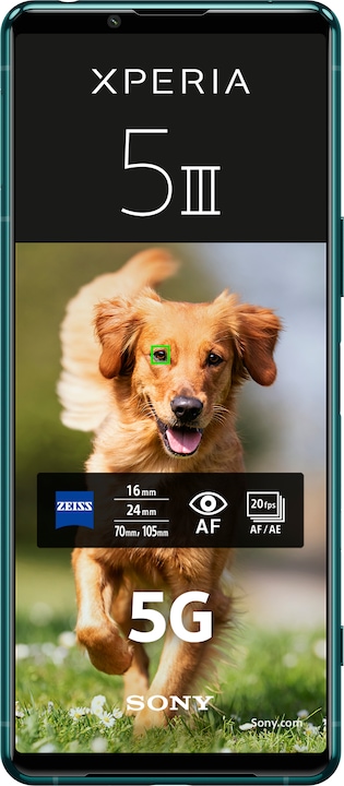 Actual product image Sony Xperia 5 III (128 GB, Green, 6.10", Hybrid Dual SIM, 12 Mpx, 5G)