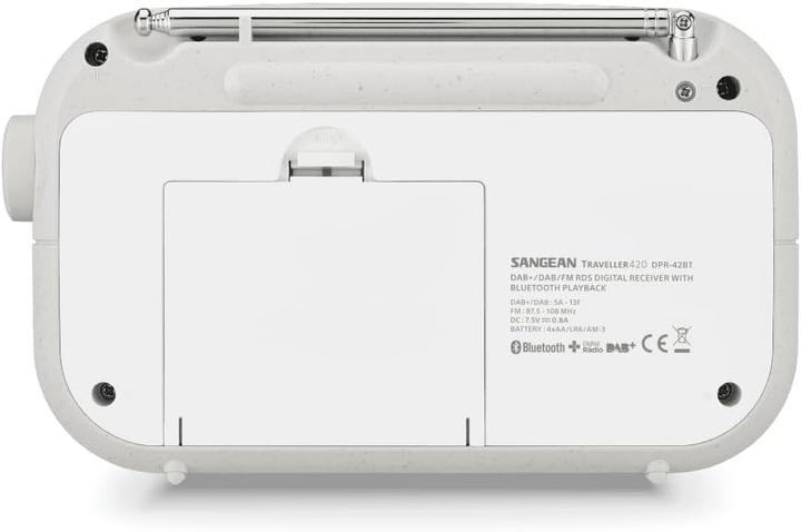 Actual product image Sangean DPR-42BT WHITE-GREY (DAB+, FM, Bluetooth)